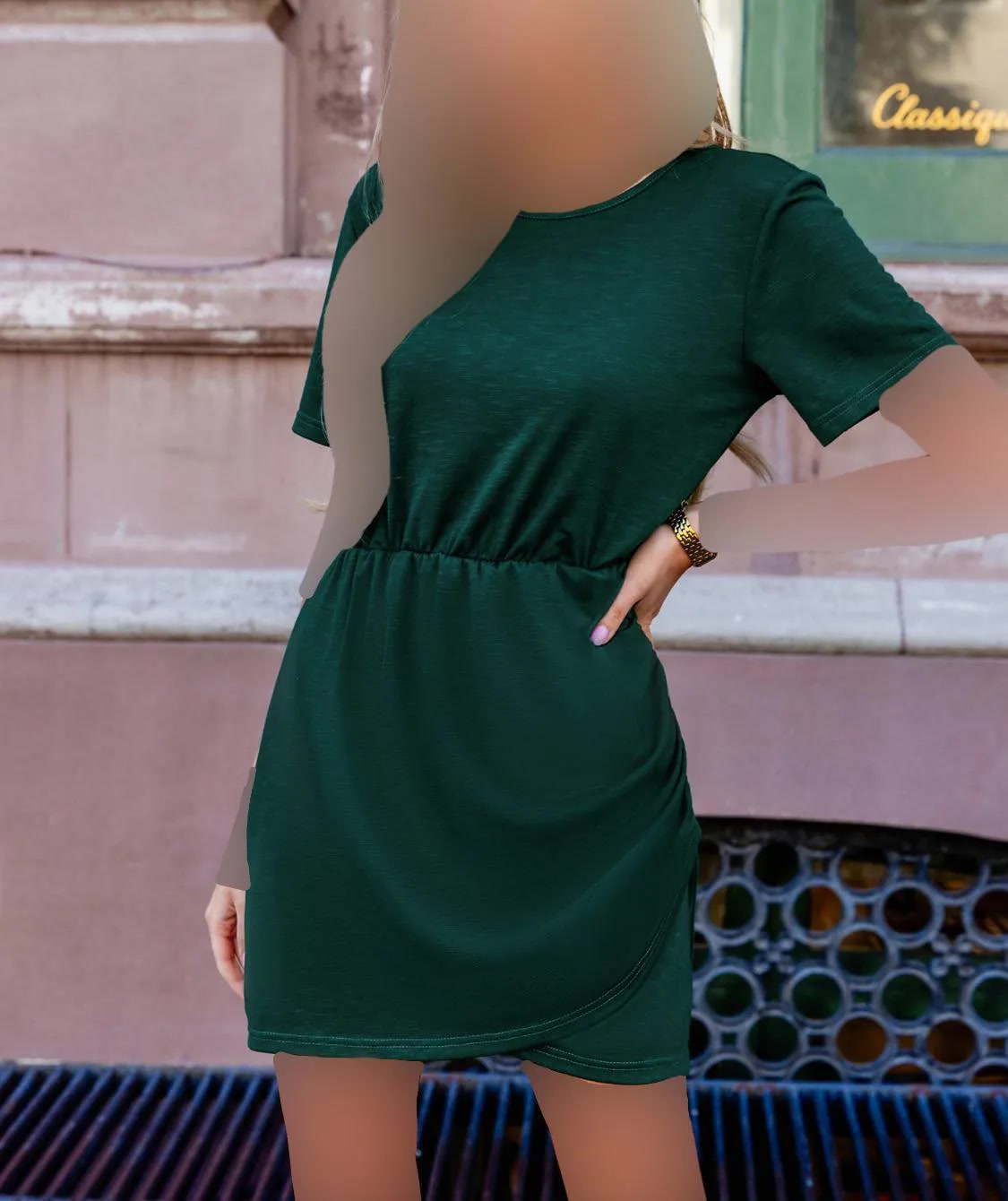 پیراهن کوتاه یقه گرد