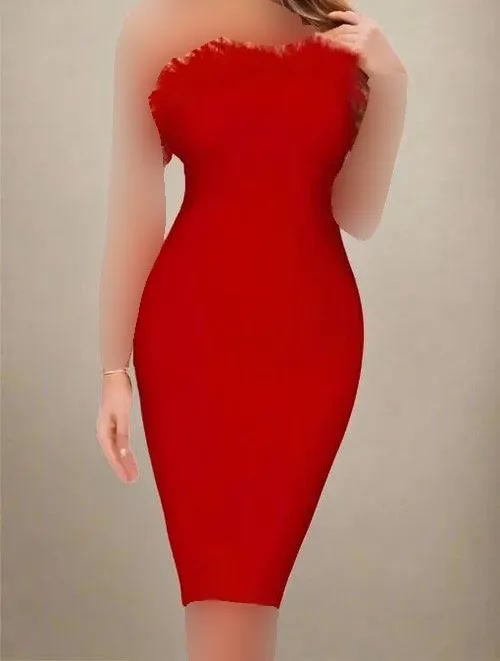 پیراهن مجلسی دکلته قرمز
