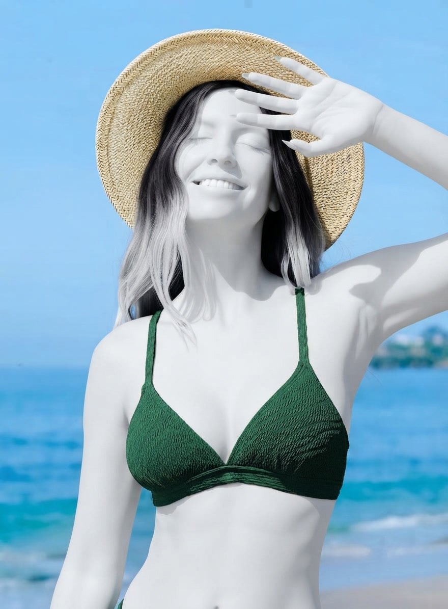 بیکینی تکی  یقه هفت پشت ضربدری 