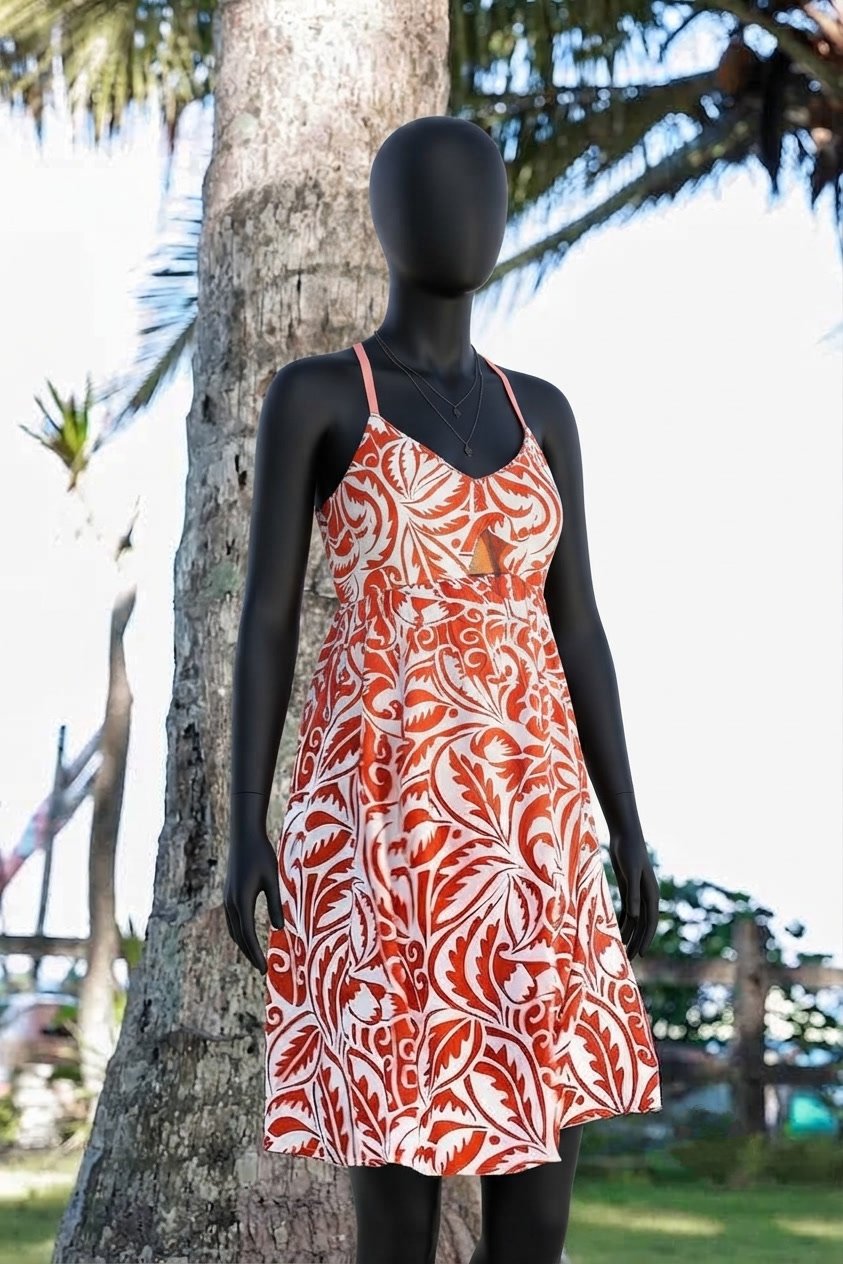 پیراهن کوتاه  پشت کشی بند نازک