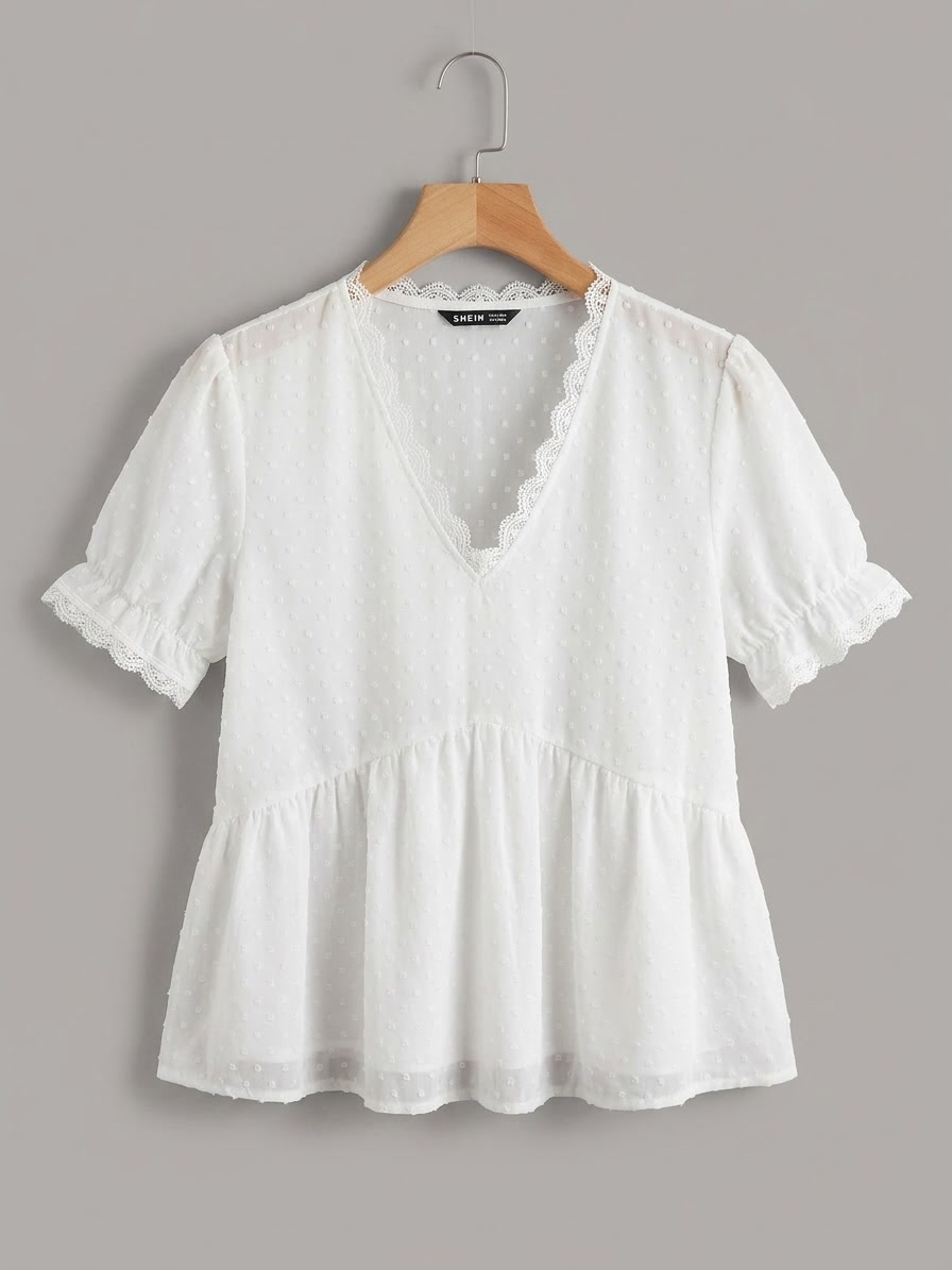 شومیز پایین چیندار شین